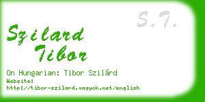 szilard tibor business card