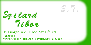 szilard tibor business card